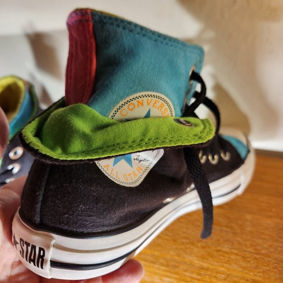 CONVERSE ALL STAR Chuck Taylor Hi-top Double Upper Multicolor Men (4)/Women (6) - Picture 12 of 16